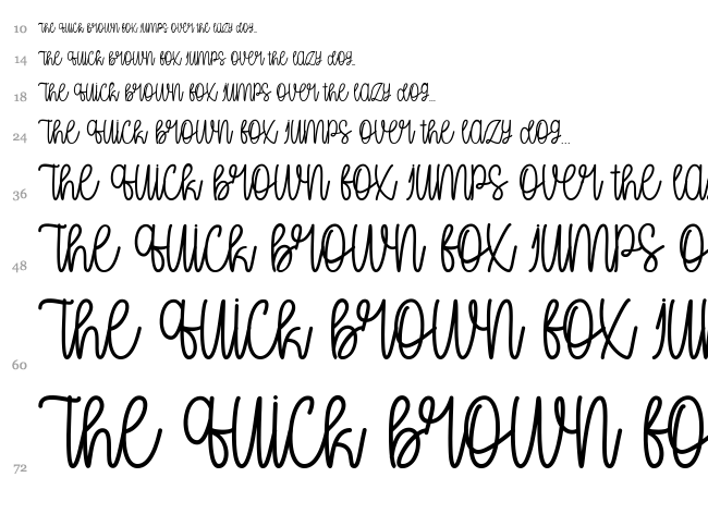 Oh My It's July font waterfall
